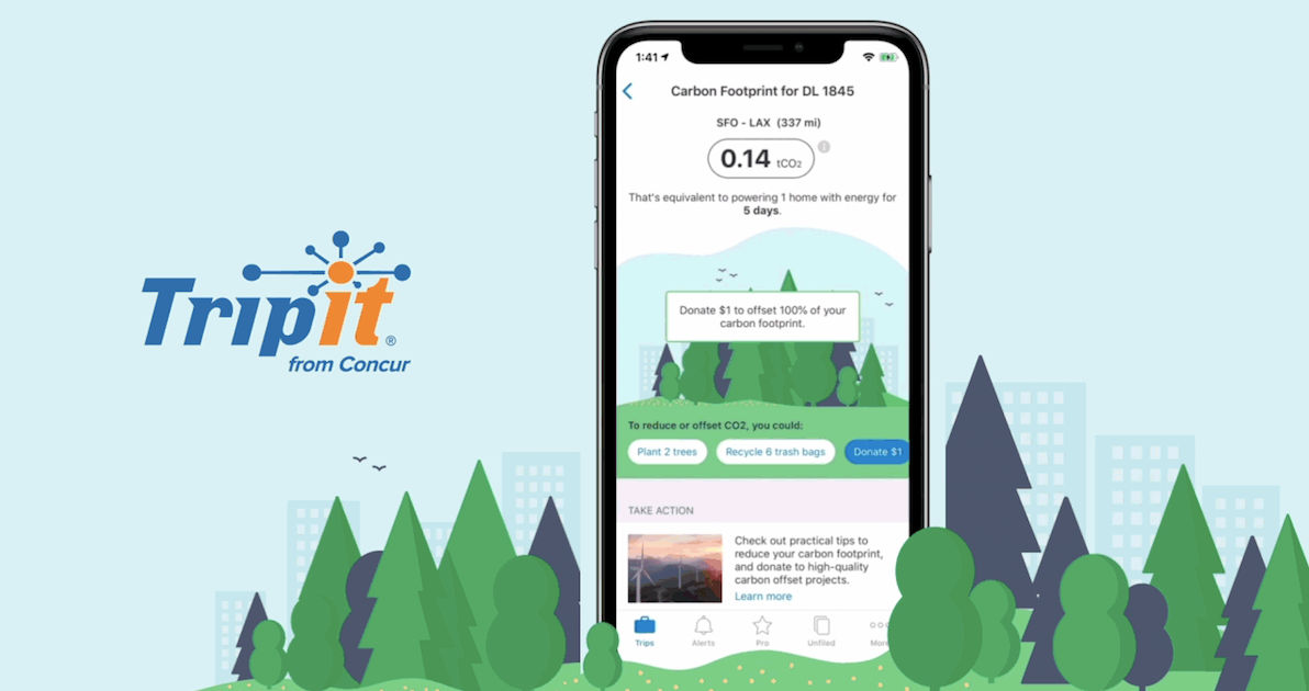 tripit carbon offsetting